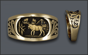 Men's Moose Ring