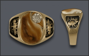 Men's Elk Ivory Ring