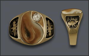 Men's Elk Ivory Ring 30ct