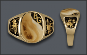 Men's Ivory Initial Ring
