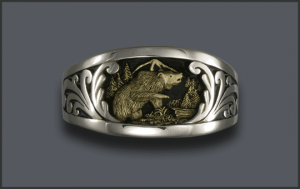 Men's Silver Bear Ring