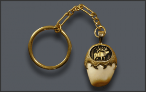 Men's 14k Elk Ivory Key Chain