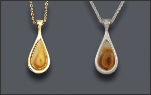 Women's Elk Ivory Pendant Teardrop Without Diamond